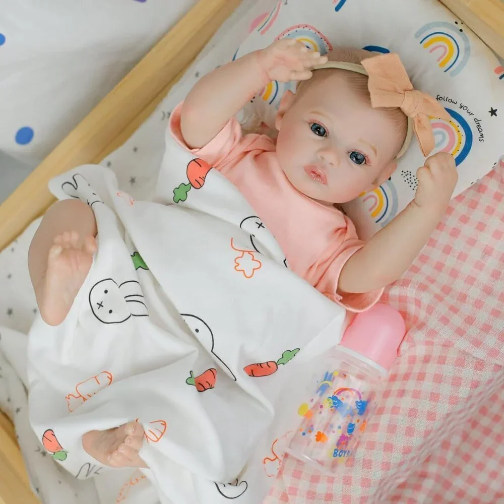 🆕18inch Realistic Full Vinyl Body Newborn Baby Dolls Girl Doll With Accessories